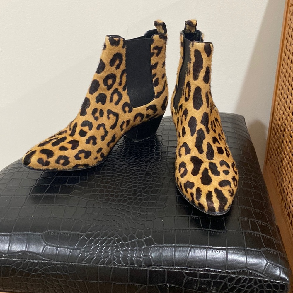 Saint Laurent leopard booties